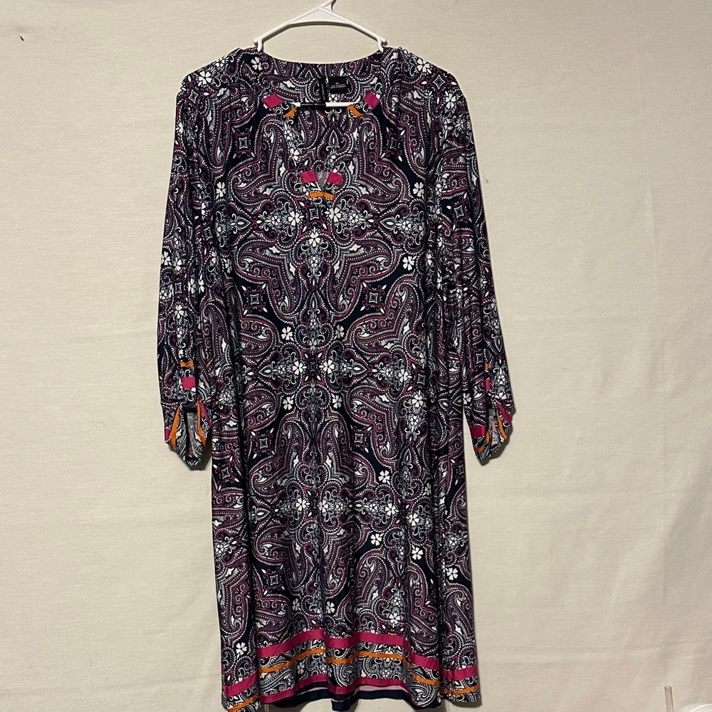 New Directions Multicolor Paisley Dress